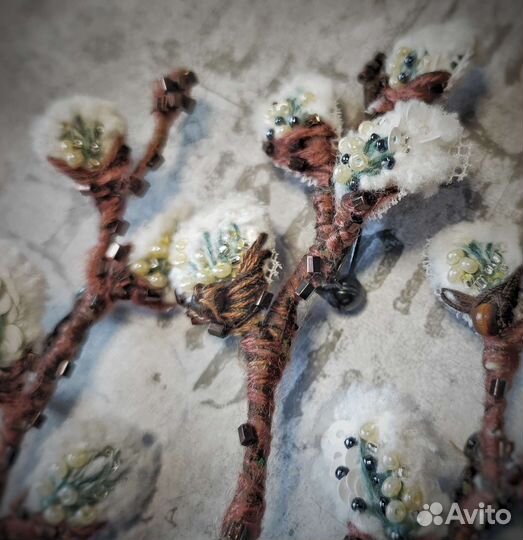 Брошь текстильная 