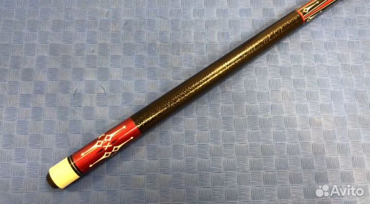 Кий для бильярда разборный инкрустированный 148 см