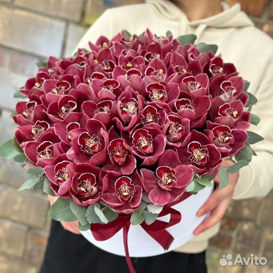 Цветы орхидея в коробке С доставкой