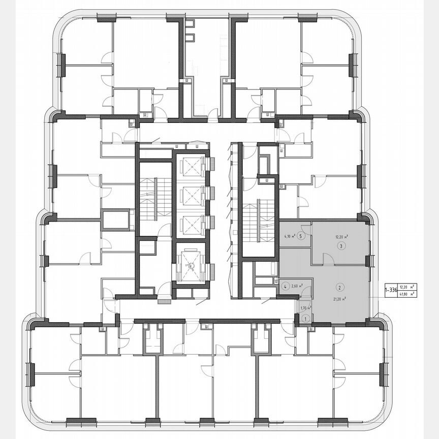 1-к. квартира, 41,2 м², 37/53 эт.