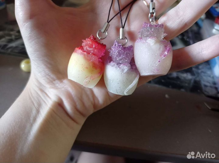 Драконы из эпоксидной смолы брелки