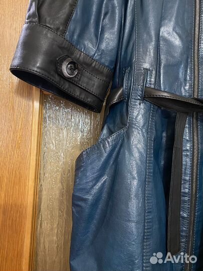 Кожаное женское пальто 48 50
