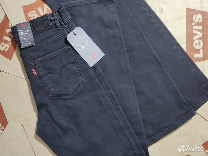 Джинсы Levis 724 чёрные w27