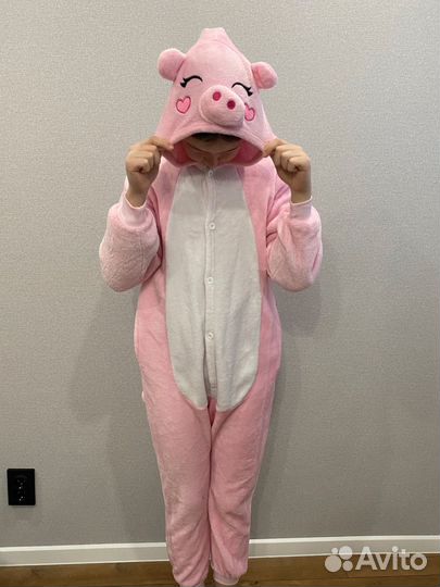 Кигуруми свинка детское рост 130-140