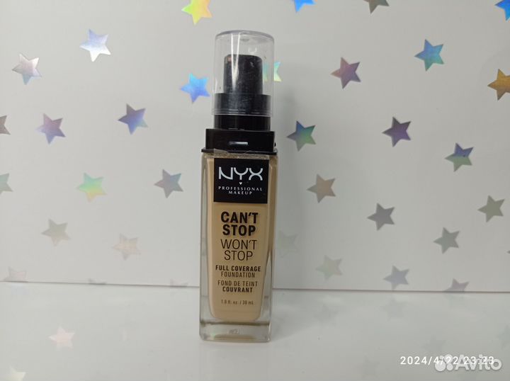 Крем тональный NYX Can't stop, Medium buff 10.5