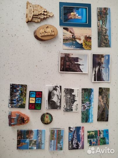 Коллекция магнитов на холодильник более 50 шт