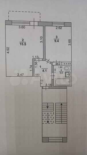 1-к. квартира, 32,7 м², 1/4 эт.