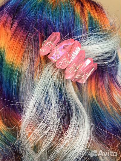 Украшение с кристаллами, заколка для волос
