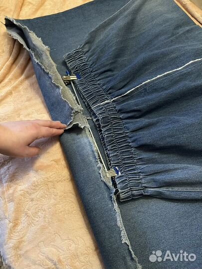 Юбка джинсовая макси