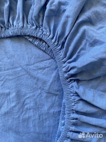 Простынь на резинке детская Лён