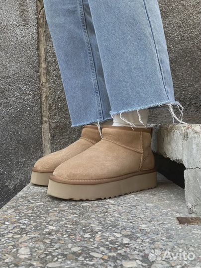 UGG Mini Platform Beige женские (Арт.4339)