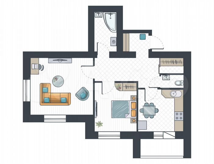 2-к. квартира, 75,9 м², 5/12 эт.