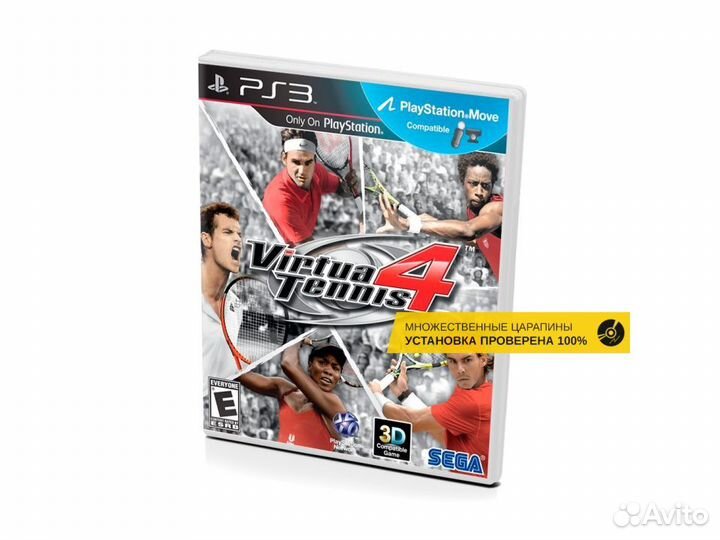 Virtua Tennis 4, б/у, множ.царап., английский PS3