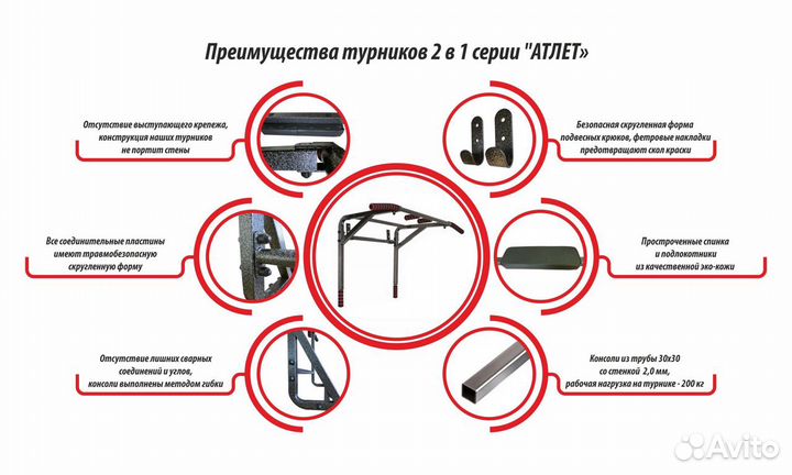 Турник брусья 2в1