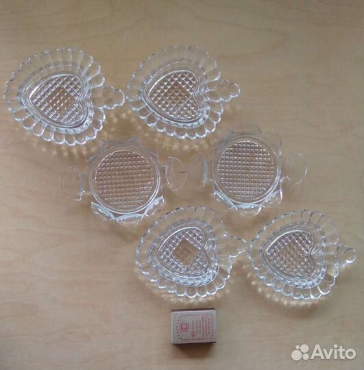 Тарелка порционная, розетки, хрусталь