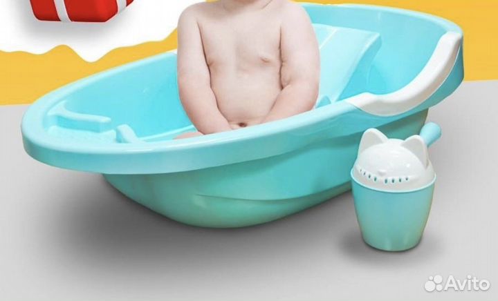 Детская ванночка с ковшиком и горкой