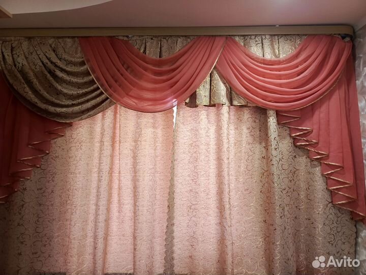 Шторы с ламбрекеном бу