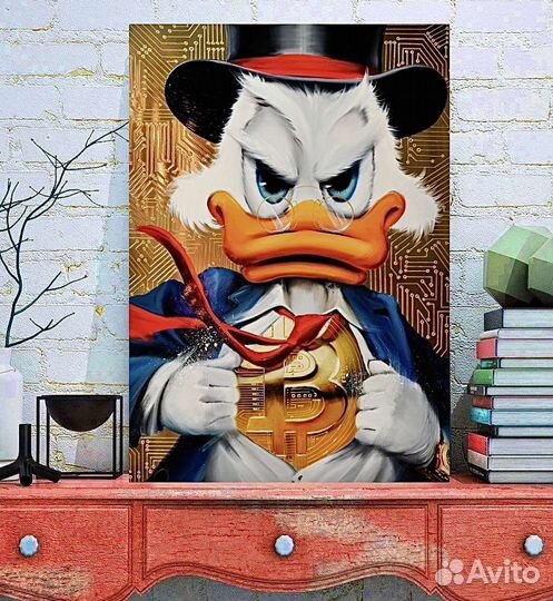 Денежная картина Скрудж Макдак для дома