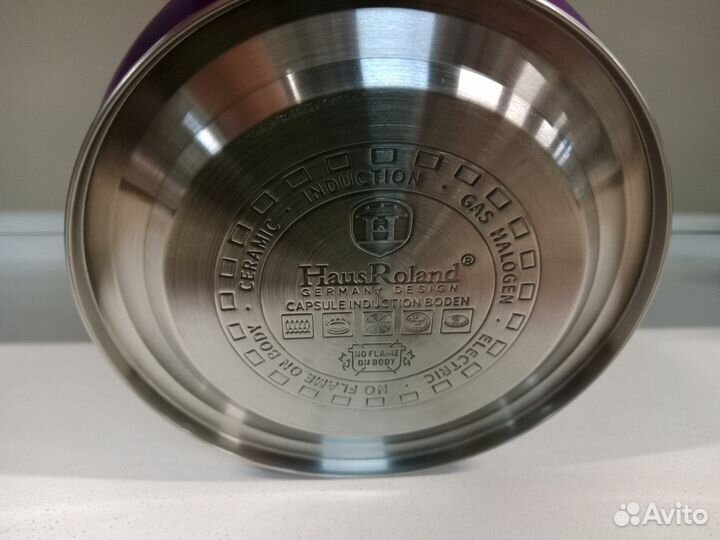 Чайник 3,5л, нержавейка, цвет фуксия, новый