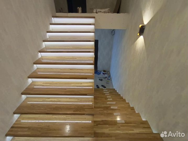 Лестница на второй этаж под ключ