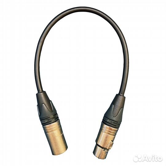 Кабель микрофонный GS-PRO XLR3F-XLR3M (black) 0,35