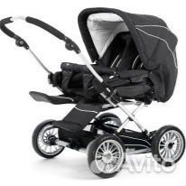 Прогулочная джинсовая коляска