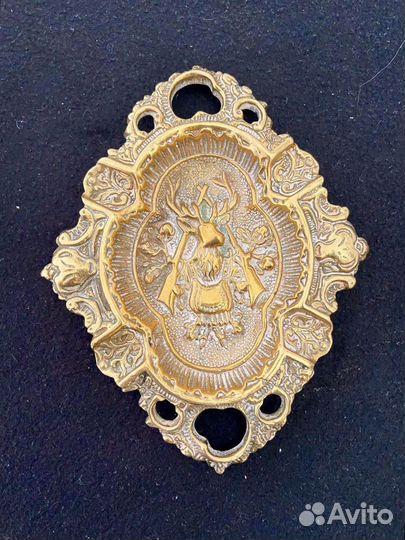 Пепельница антикварная бронза Францич