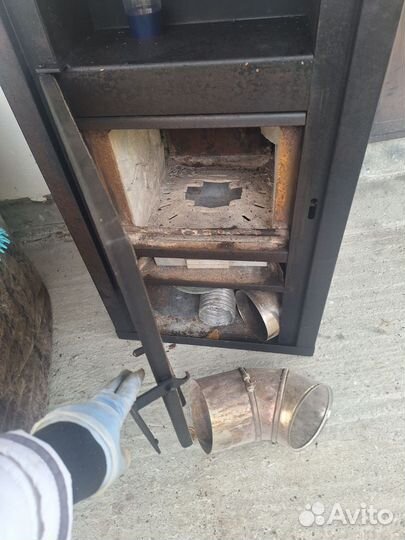 Печь камин дровяная