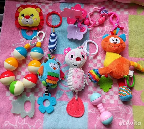 Игрушки, погремушки, грызунки