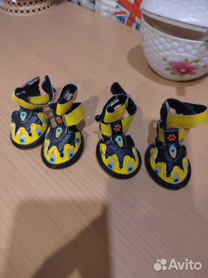 Летние ботиночки для собачки и платьице