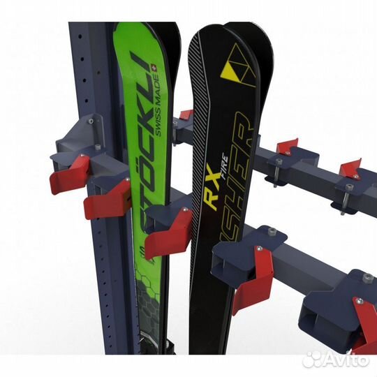 Стеллаж ClipS для горных лыж, двухсторонний с полками 219х215х67см ClipS-P-26