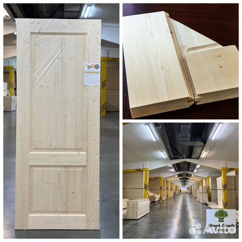 Двери деревянные неокрашенные из массива ели