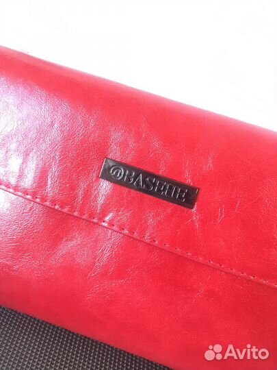 Сумка красная женская кожаная