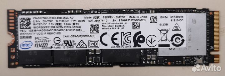 Intel Ssd m2 nvme 512gb