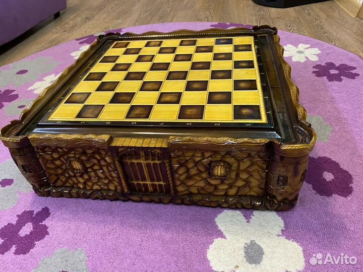 Шахматы (шашки) деревянные,ручной работы