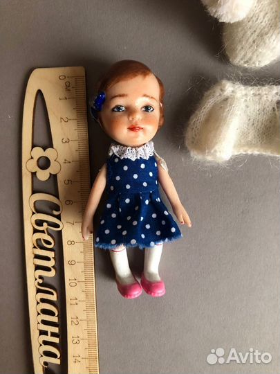 Кукла авторская дошкольница маленькая Катя