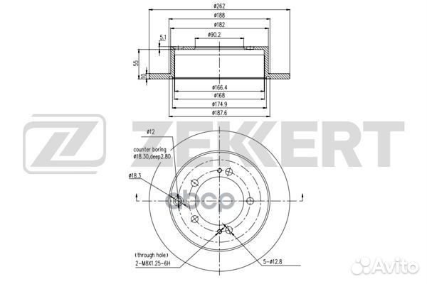 Диск тормозной mitsubishi lancer 00/outlander