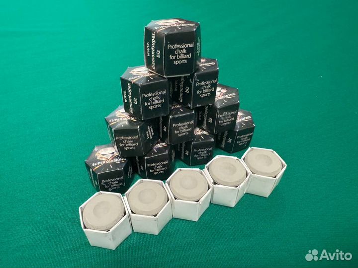 Мел для бильярда Super Diamond Round Grey круглый