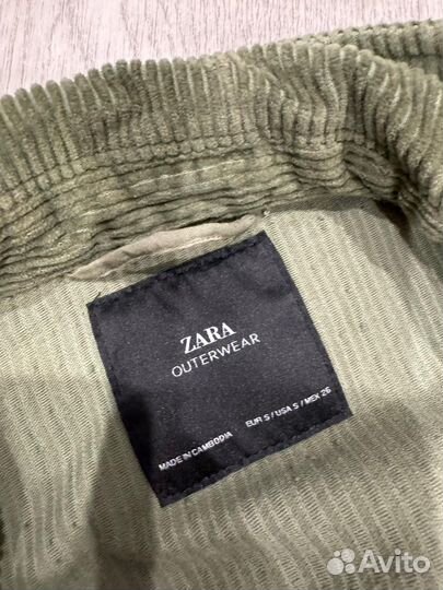 Джинсовая вельветовая куртка Zara