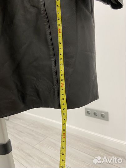 Кожаный плащ мужской