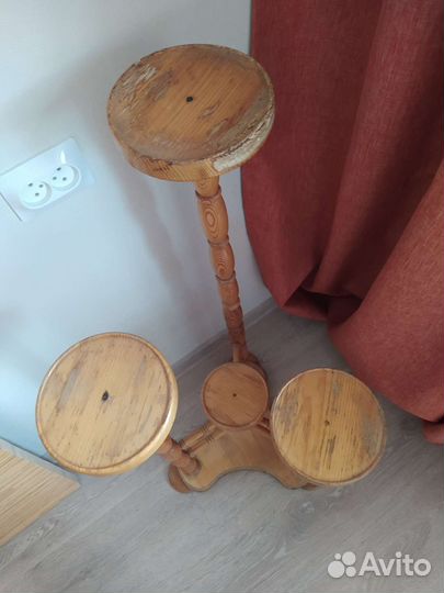 Подставка для цветов напольная деревянная