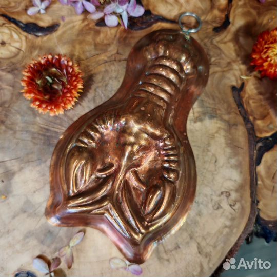 Антиквариат из Европы. Медная форма, Рак