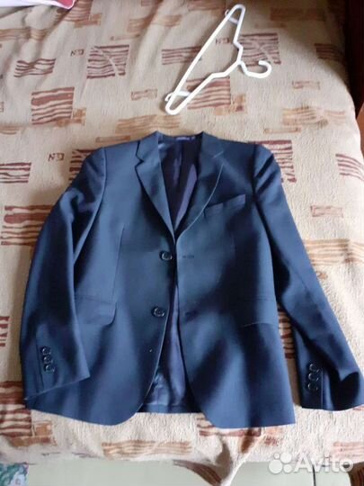 Пиджак школьный синий, размер 146