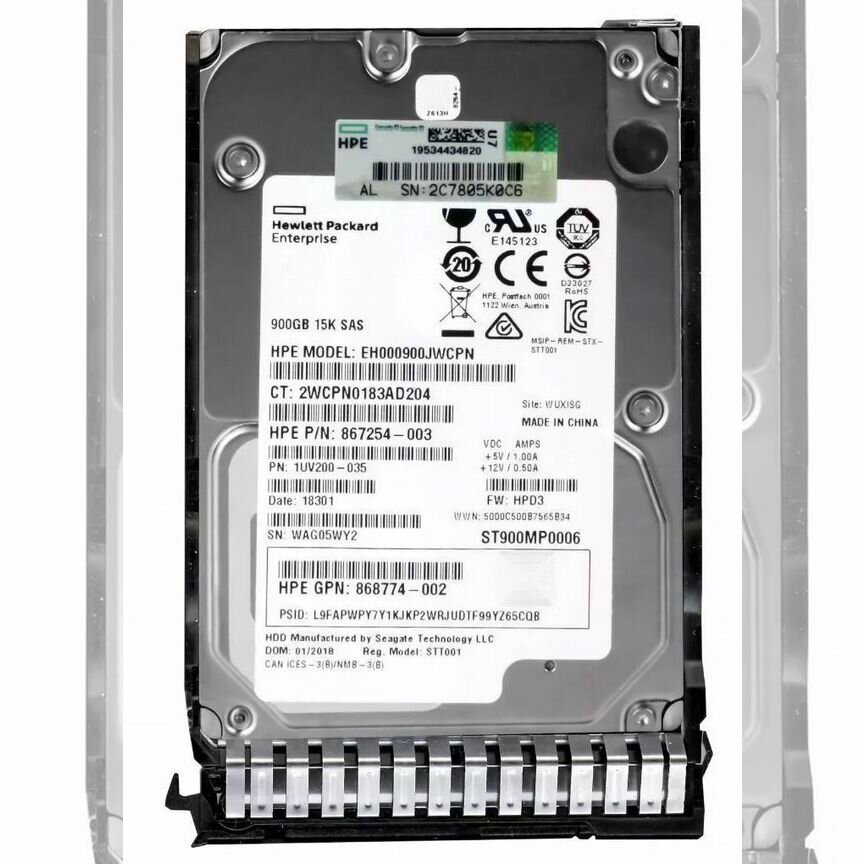 [868774-002] Жесткий Диск Hp Eh000900jwcpn 900gb Sas 2,5" Hdd 868774-002