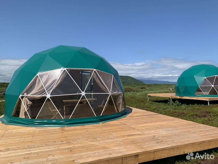 Глэмпинг, геокупол