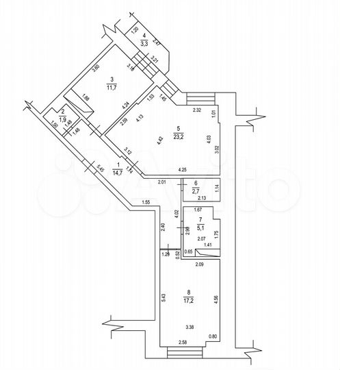 2-к. квартира, 76,5 м², 15/20 эт.