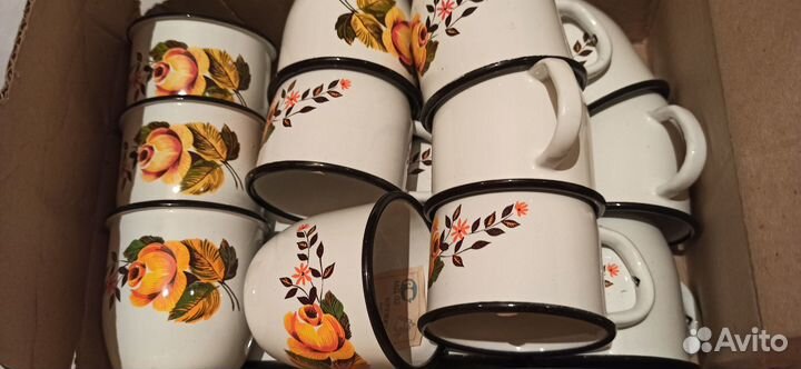 Детская эмалированная кружка СССР люкс новая