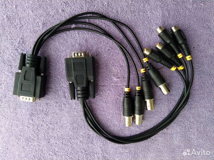 Плата видеорегистратора на 4 камеры с звуком в пк