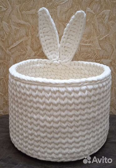 Корзина из трикотажной пряжи