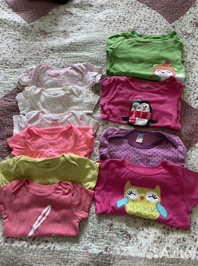 Боди, слипы, 0 до года next, carters, mothercare